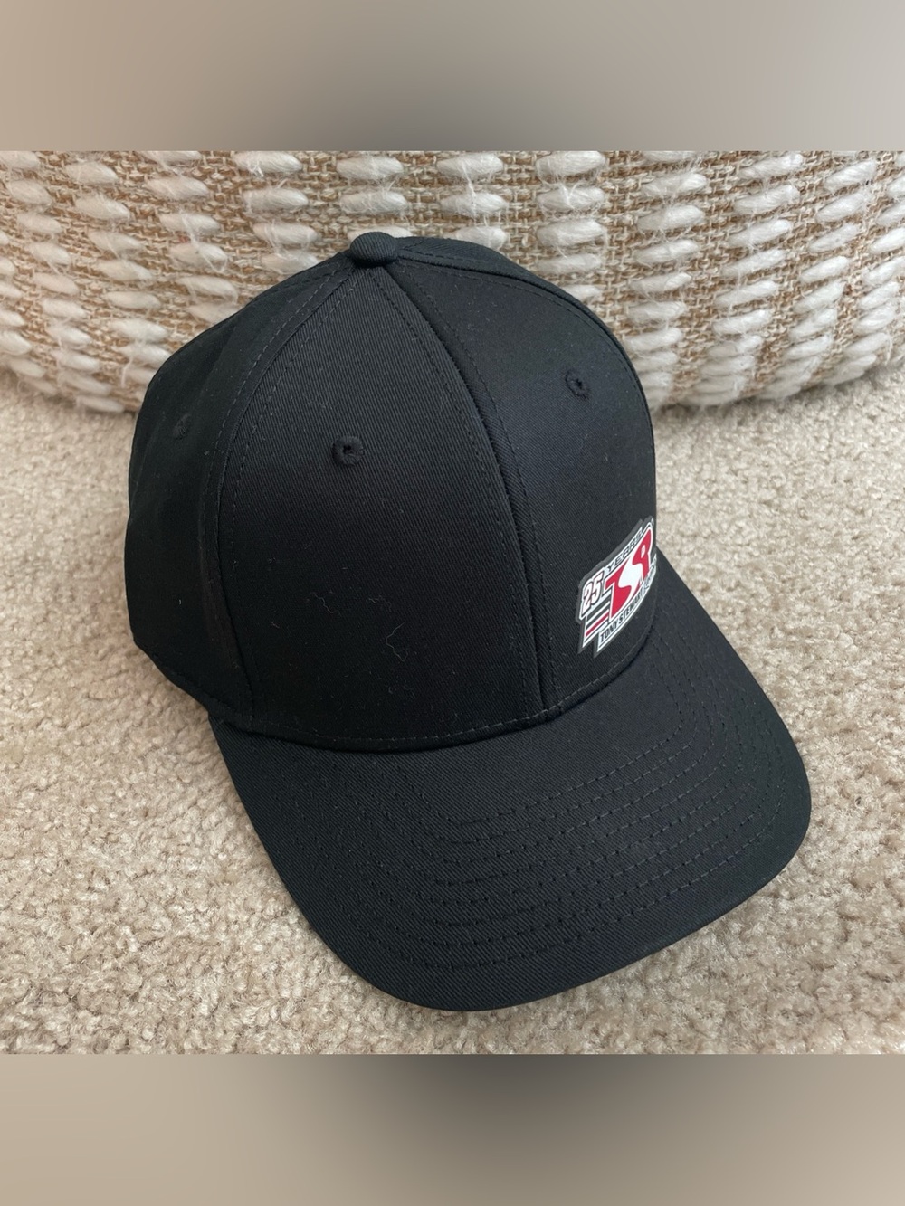 Tony Stewart Racing S/M 25th Anniversary NHRA Flexfit Hat Black TSR Logo 2080
